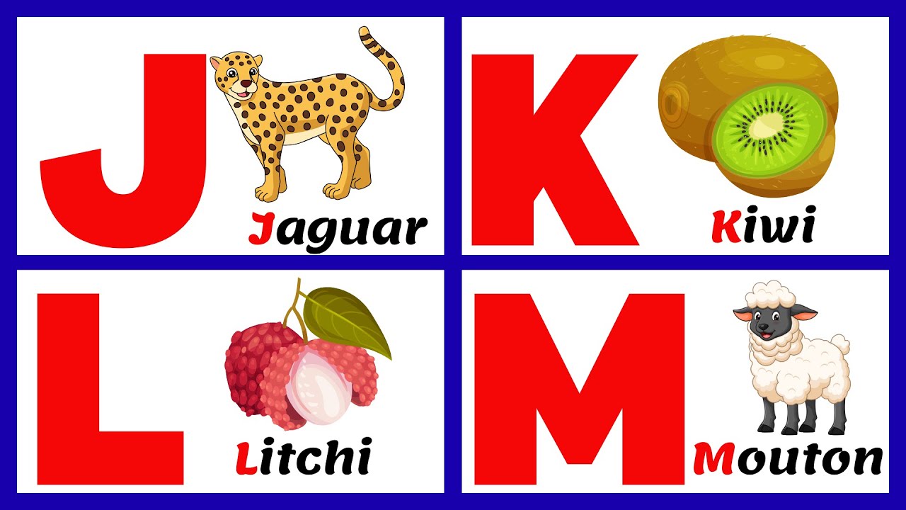 Learn French | Fruits et Animaux de A à Z | Premier mots | L'alphabet Français  | Laughter tv