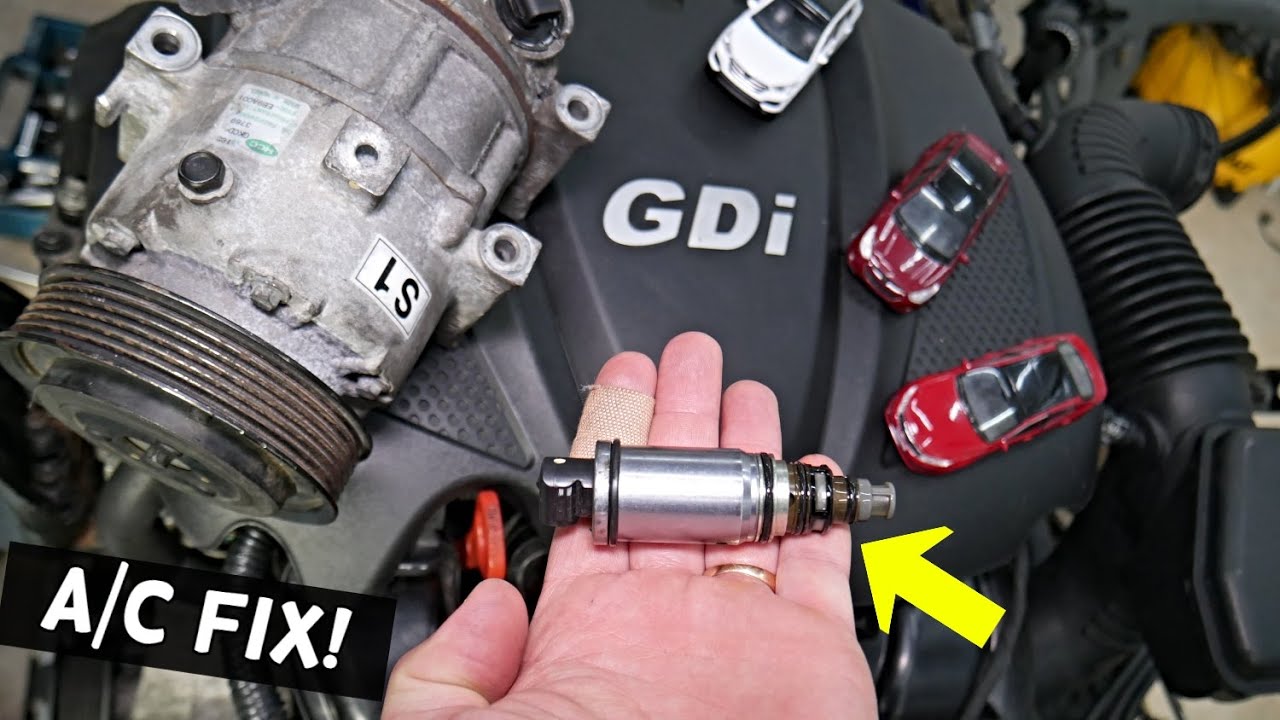 AC COMPRESSOR VALVE REPLACEMENT HYUNDAI KIA GDI ENGINE, AC BLOWS HOT FIX