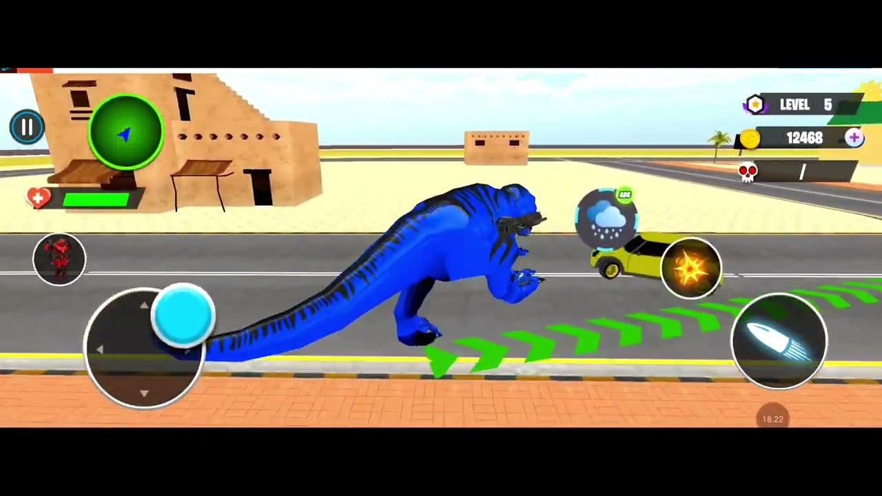 BLUE ROBOT DINO ROBOT TRANSFORMING GAME #gameplay #dinosaur