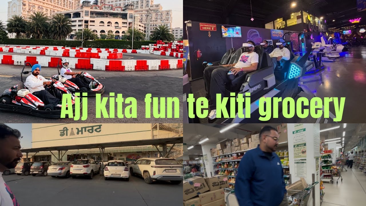 	“Aaj Gaye Go-Karting 🚗💨 | Masti + Grocery Shopping Vlog 🛒😂”#trending #viral #chandigarh  #punjabi 