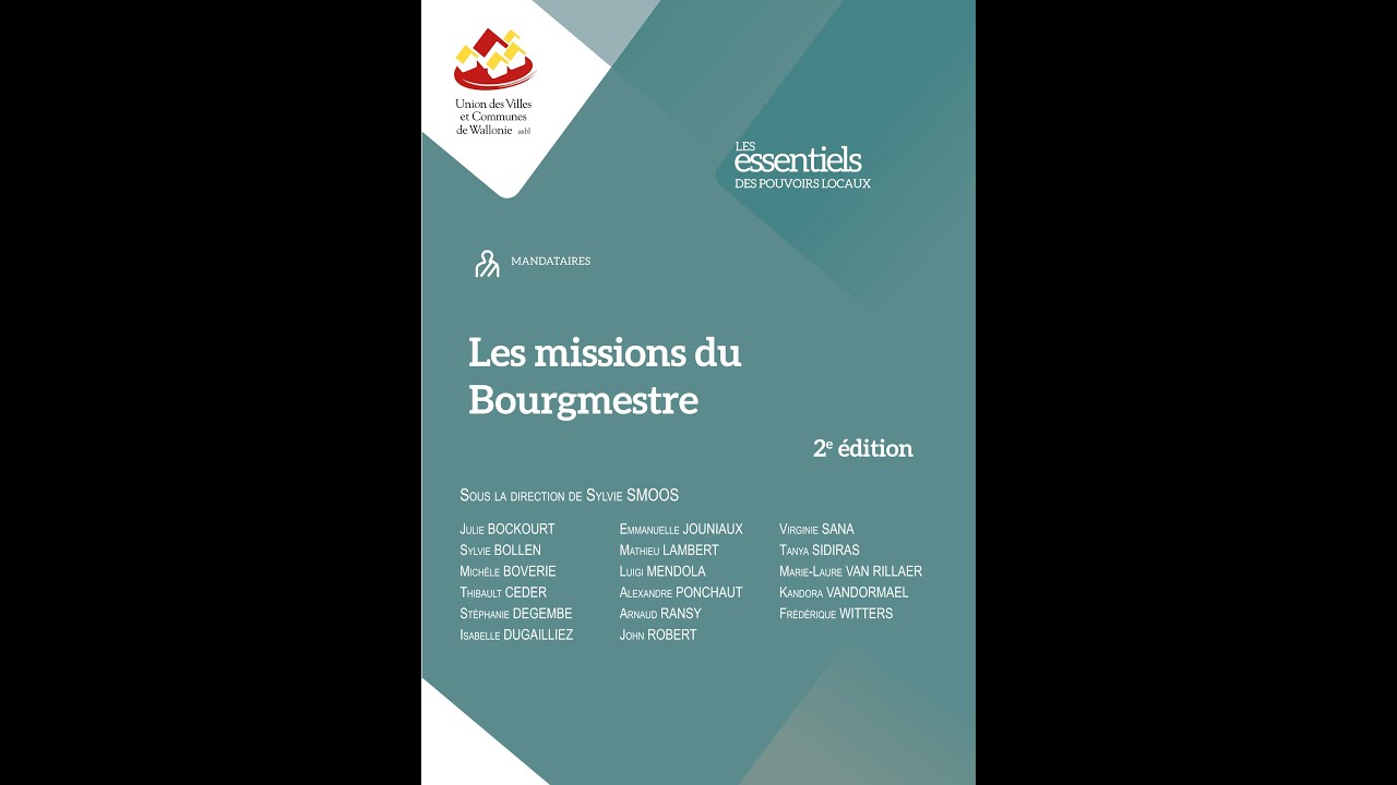Ouvrage UVCW - Missions du bourgmestre