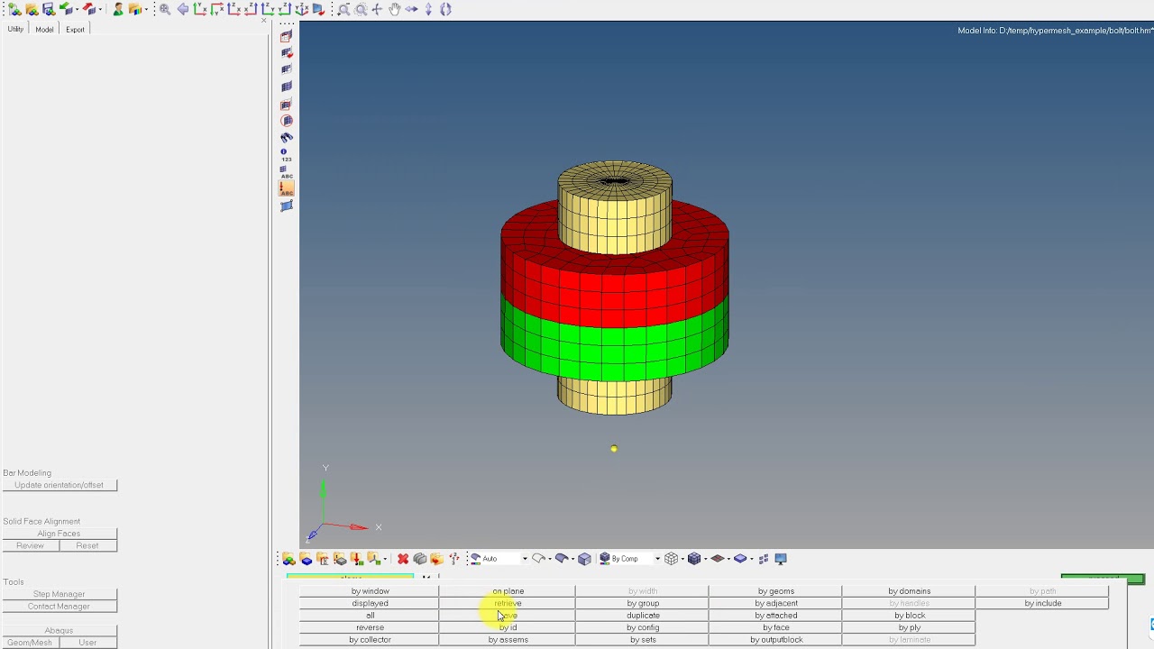bolt load for abaqus analysis using hypermesh 01