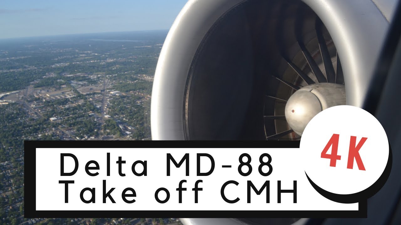 [4K] EPIC SOUND Delta McDonnell Douglas MD-88 Take off
