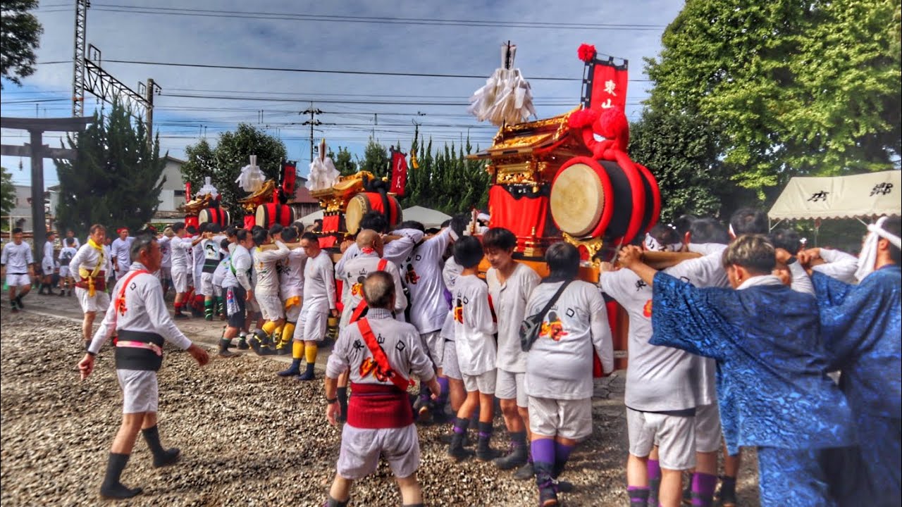 令和7年   和歌山県日高郡印南町  印南祭  印南八幡神社  屋台宮入り  屋台の連結競り合いなど。