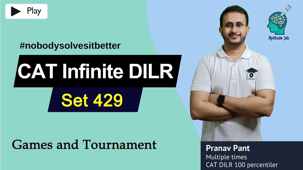 CAT Infinite DILR - Set 429 | Loss Inheritance in the Tournament | Games and Tournament