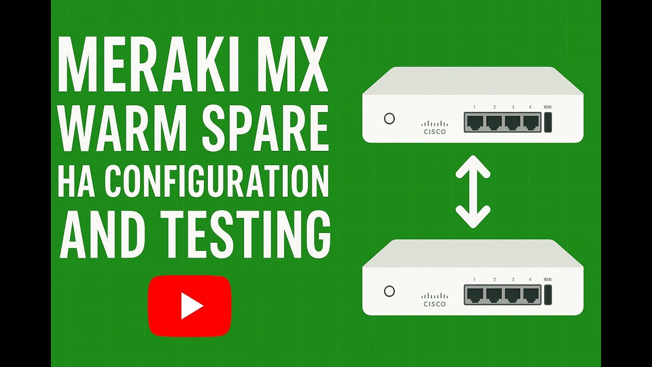Meraki MX Warm Spare HA Configuration and Testing