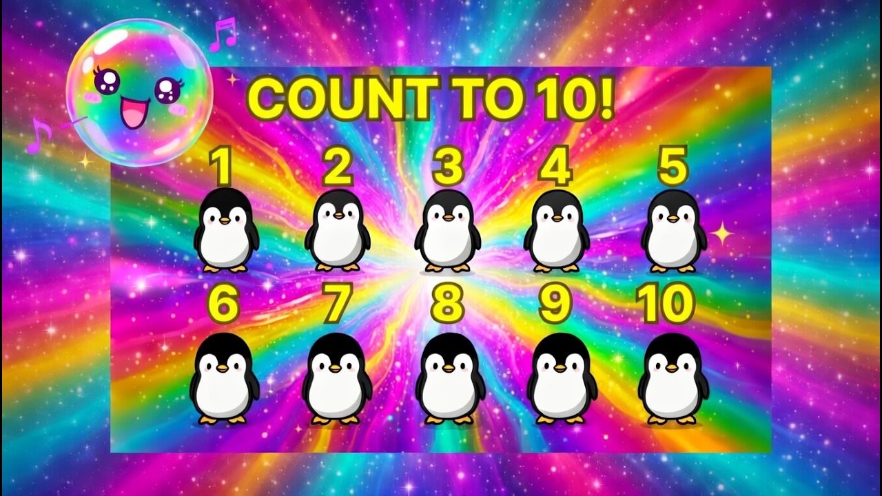 Preschool learning video numbers 1-10 | Arctic Songs for Preschoolers, 5 little fish song for kids
