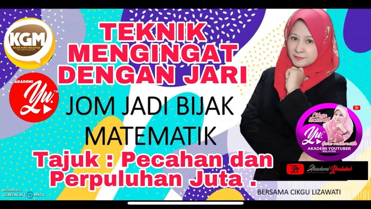 BELAJAR TEKNIK JADUAL DAN JARI  -BIJAK MATEMATIK