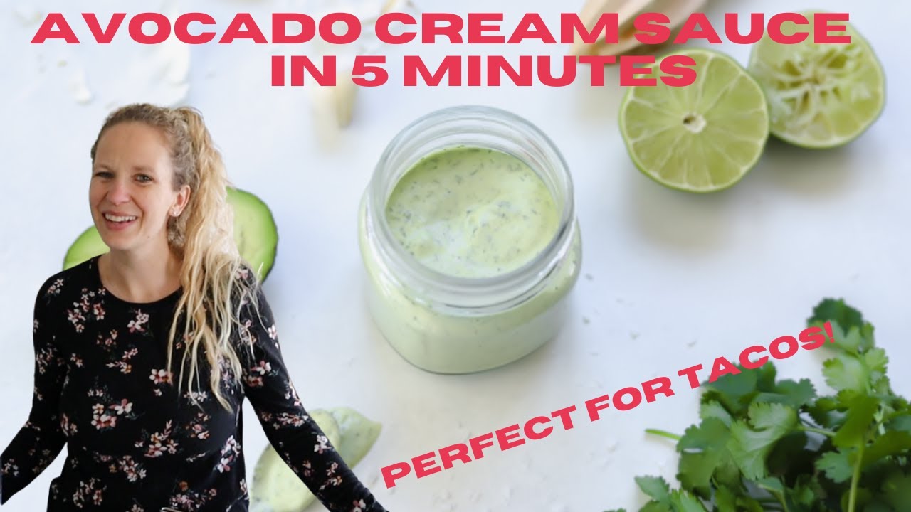 AVOCADO CREAM SAUCE | Avocado Crema in 5 MINUTES | Perfect for Taco Night