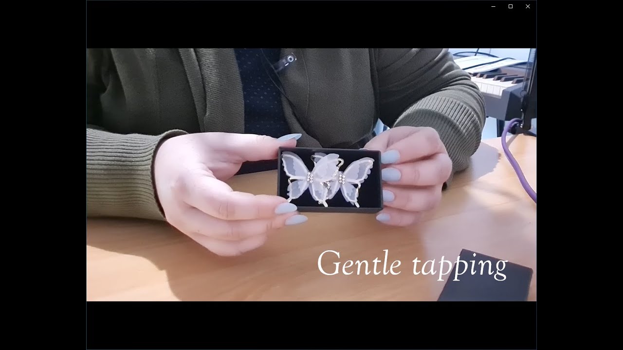 ASMR Gentle tapping on beautiful things (soft spoken; wood, cardboard, ceramic)