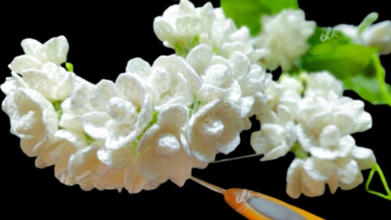 How to Crochet Jasmine Garland | Crochet Gajra | Crochet Jasmine Gajra