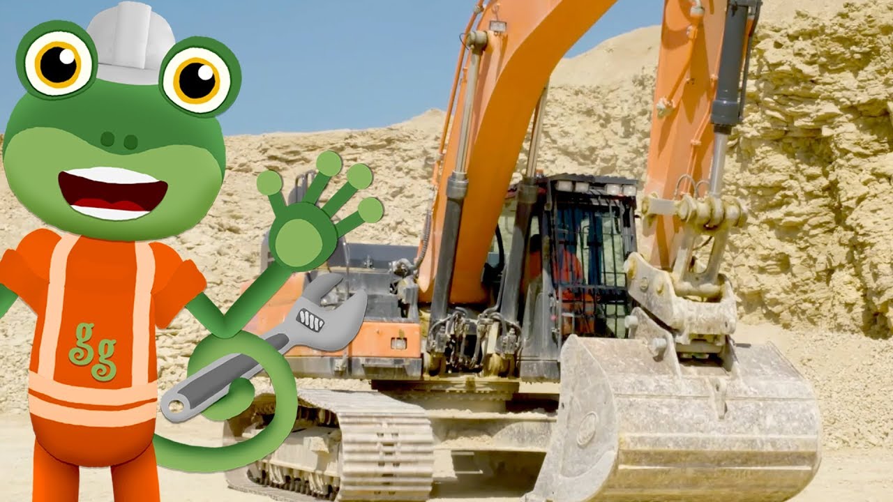 Excavators For Kids | Gecko's Real Vehicles | Construction Vehicles | Learning & Educational Videos