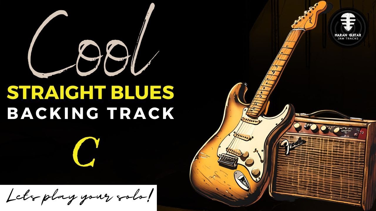 COOL Straight Blues backing track - JAM in C