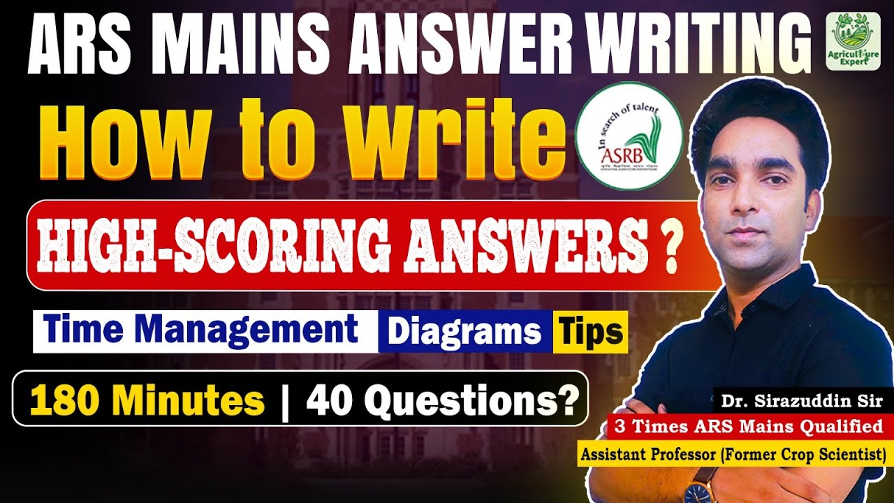 Why Most Students Fail ARS Mains ❌ | Correct Answer Writing Strategy for ASRB ARS 2025 by Dr. Siraj