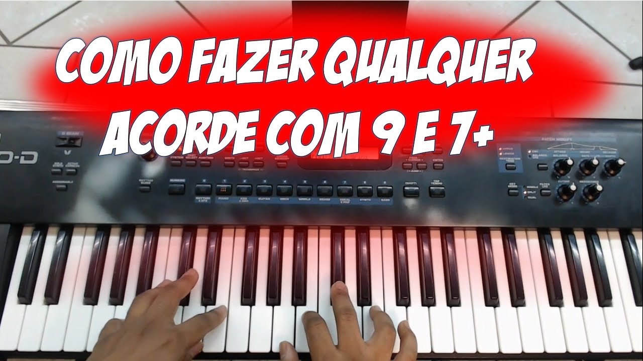Como fazer acordes com Nona (9) no TECLADO 🎹