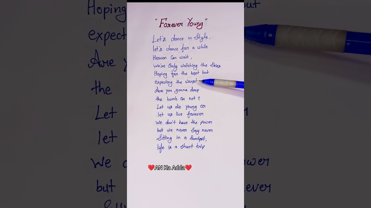 Forever Young (2019 Remaster) Song Lyrics