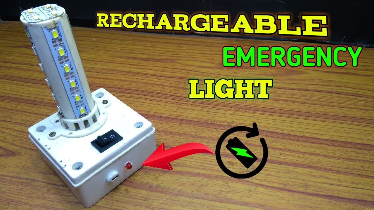 How to make a rechargeable emergency light || Homemade
