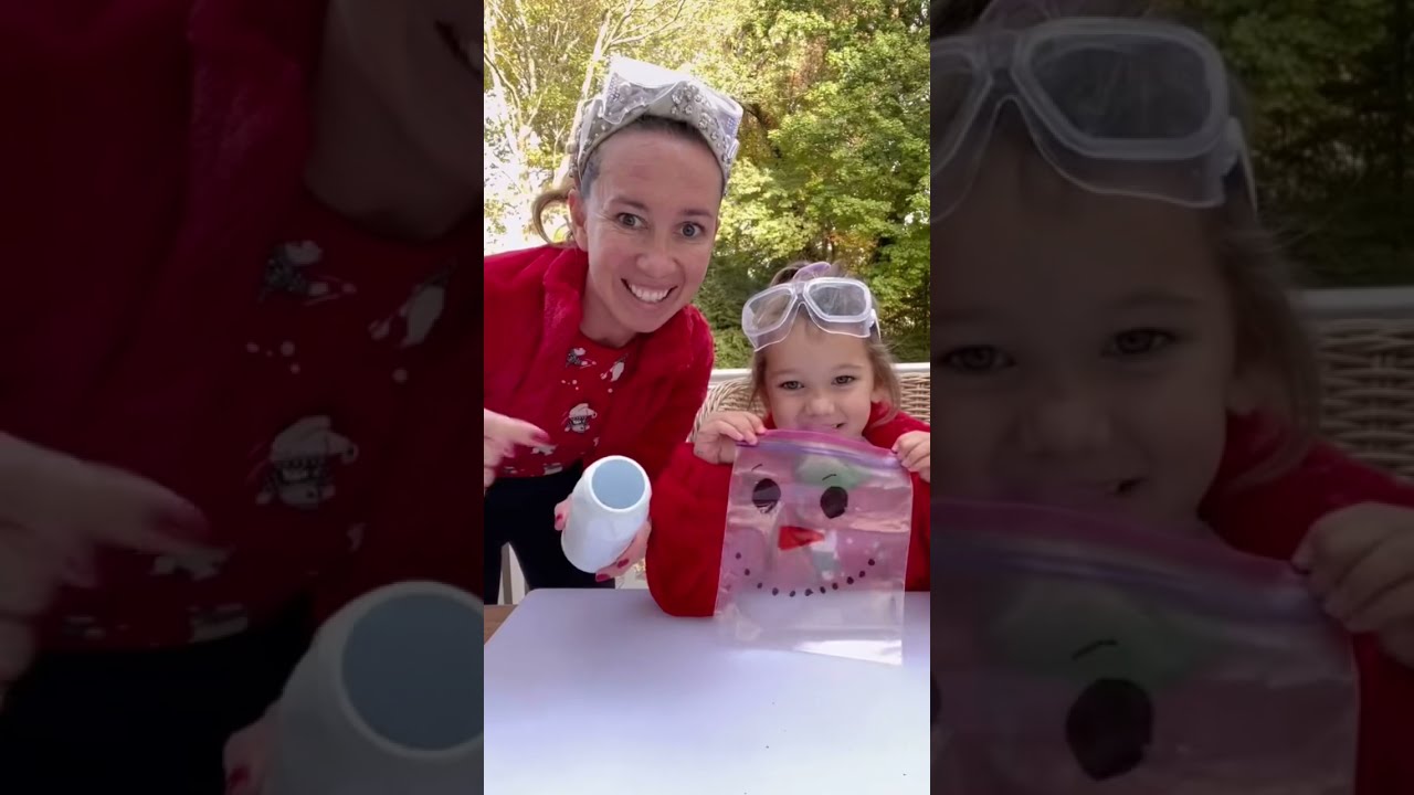 EXPLODING SNOWMAN! Easy STEM experiment! 
