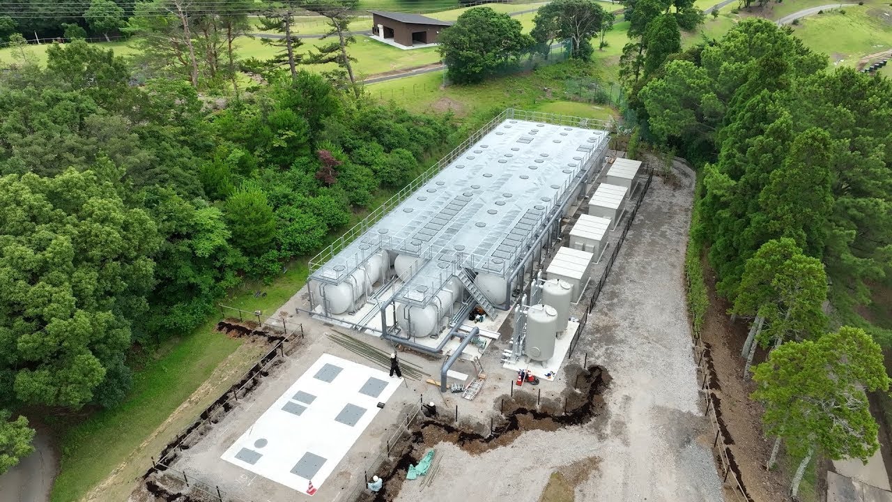 FujiClean Wastewater Treatment System installed above ground.