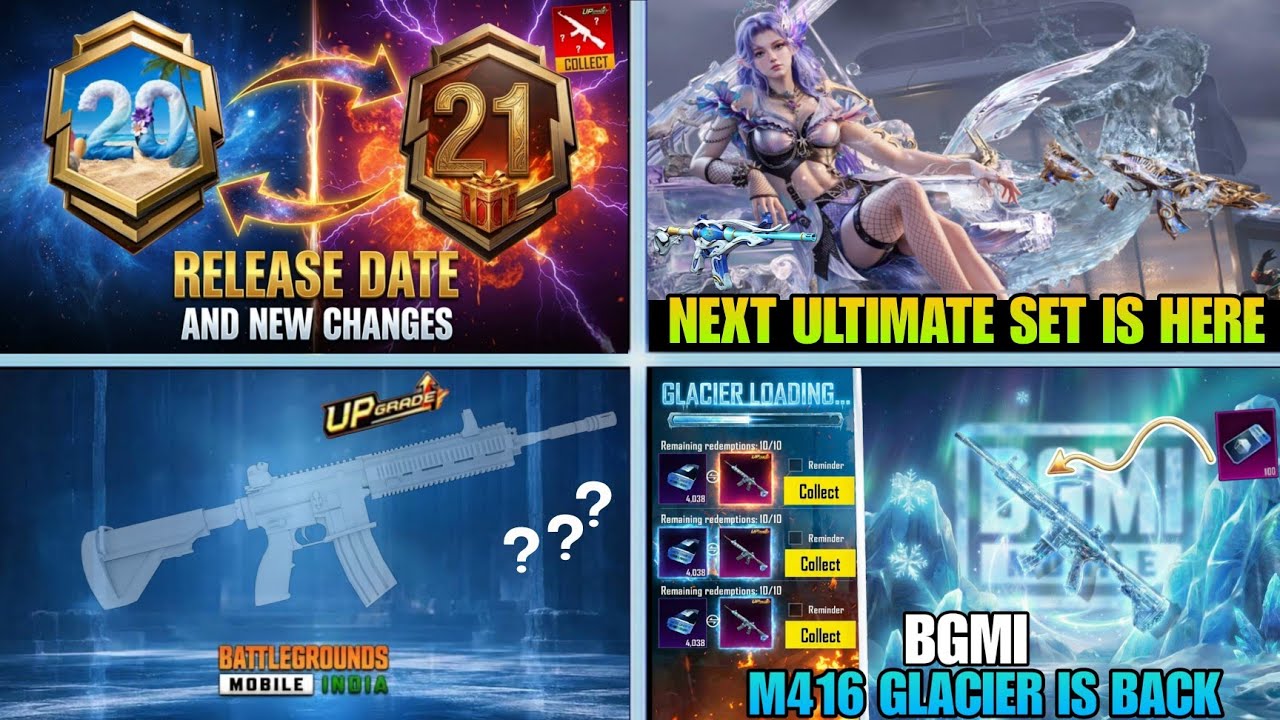 BGMI 4.6 😱 UPGRADE M416 COMING / NEXT ULTIMATE SET IS HERE / BGMI NEXT ROYAL PASS A21? / M4 GLACIER 