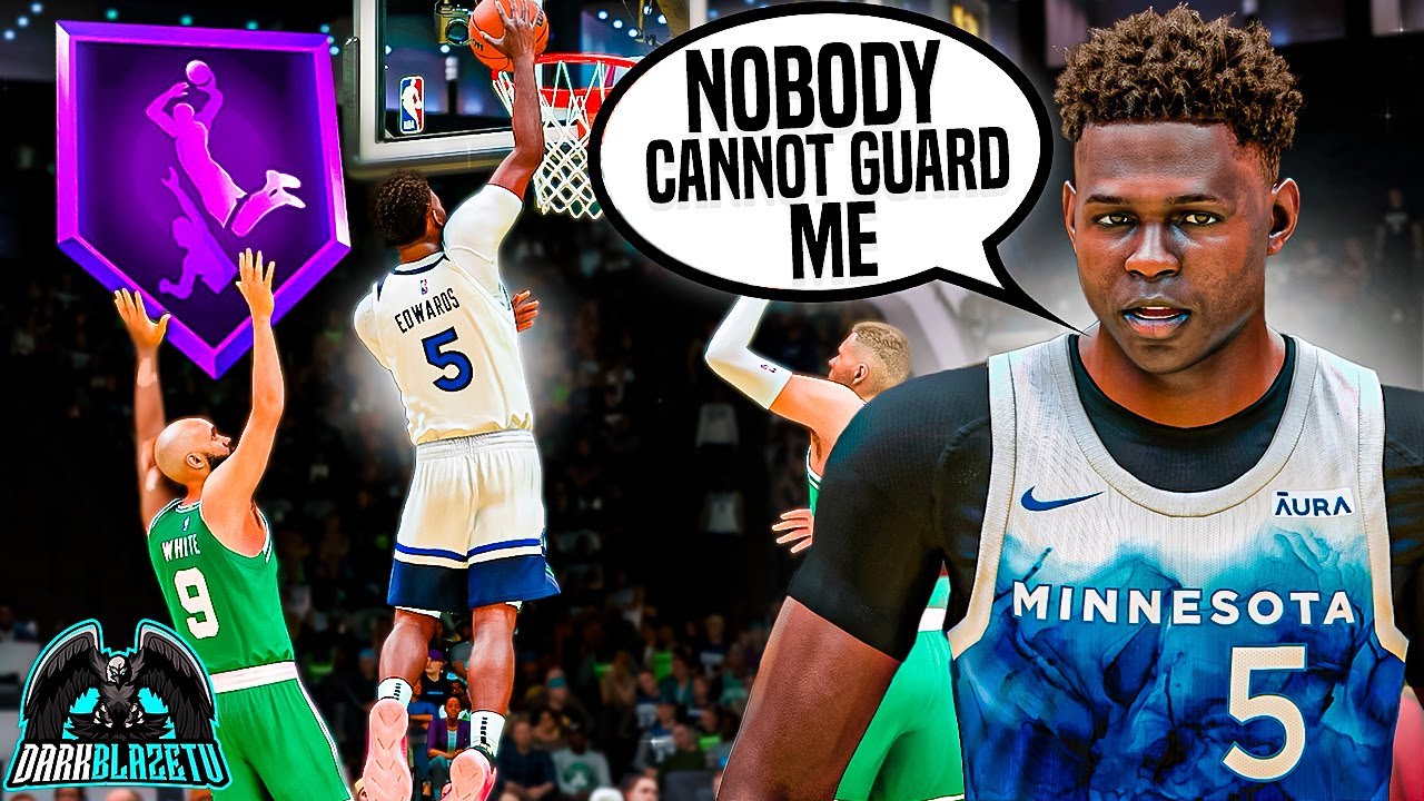 NBA 2K24 Upgrade Anthony Edwards Has HOF Posterizer In Online Gameplay!