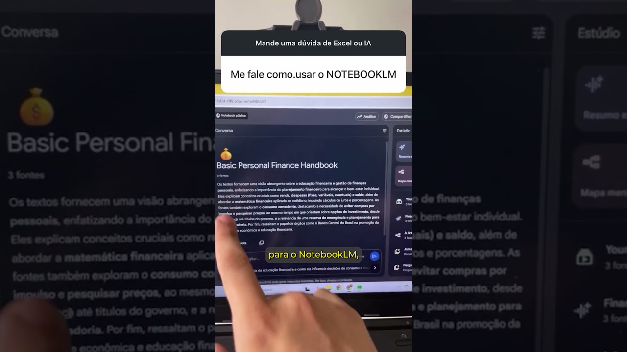 NotebookLM: a melhor IA para estudos! | #shorts