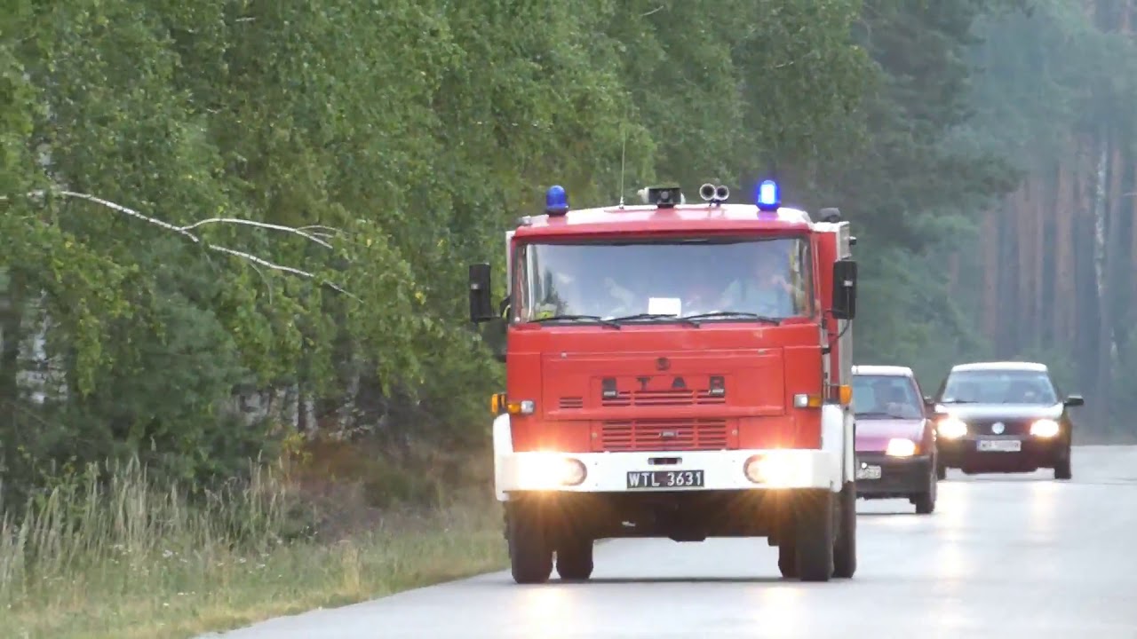 Duży pożar lasu, Świerże Górne pod Kozienicami, dromadery w akcji