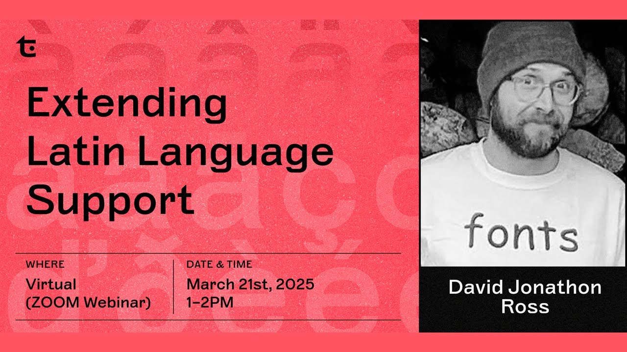 TE Lecture Series | Extending Latin Language Support with David Jonathan Ross
