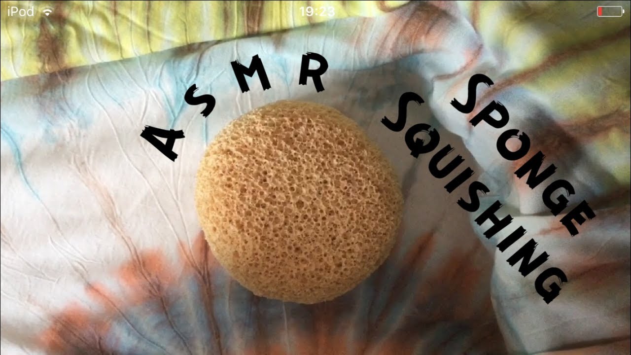 ASMR soft Sponge Squishing