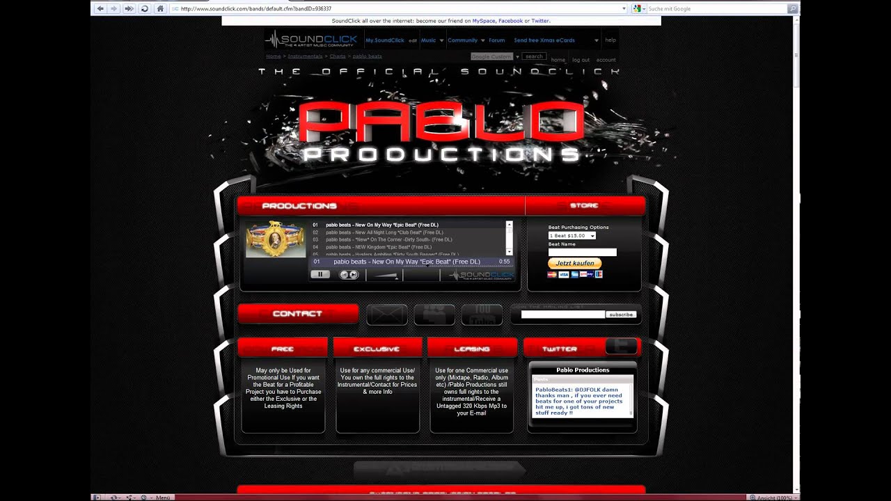 New Soundclick Flash Layout / Buy Quality Beats for Cheap