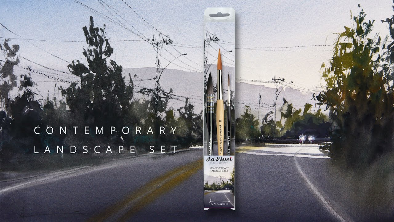 WATERCOLOR CONTEMPORARY LANDSCAPE | A DaVinci Brush SET by Ari de Goes Jr