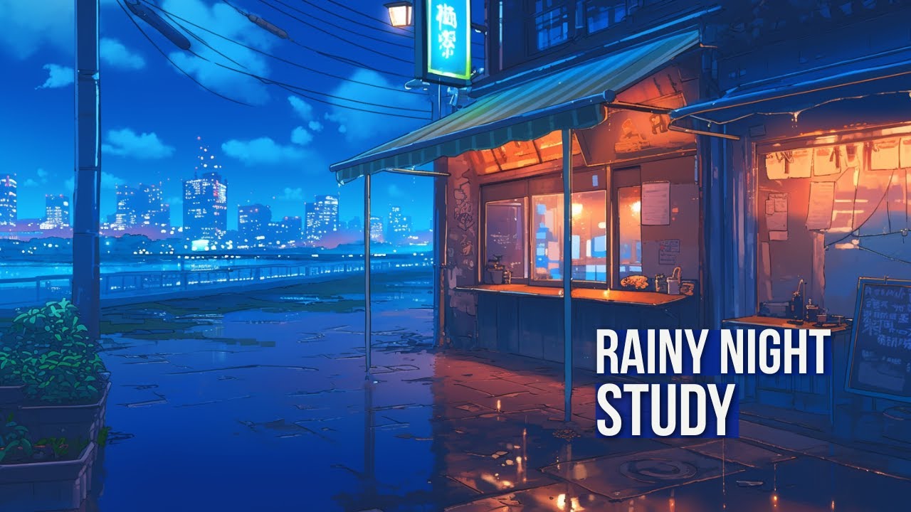 Rainy Late-Night Study Music (No Vocals)| Calm Study