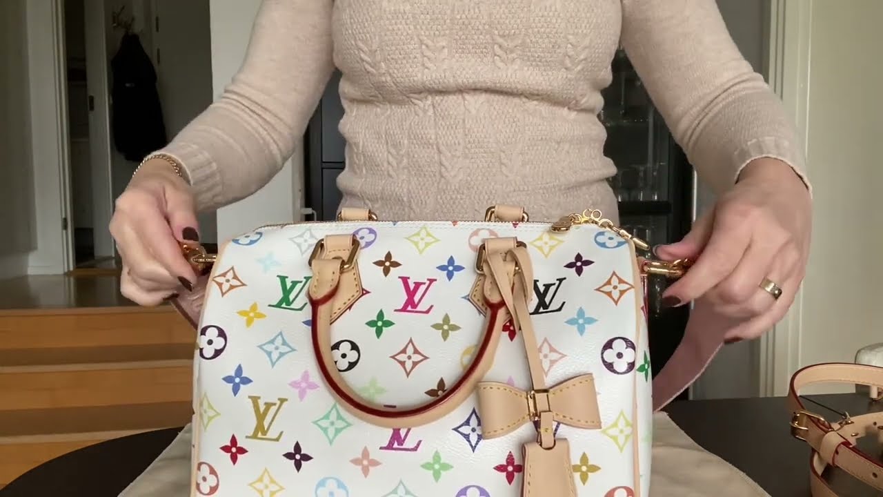 Louis Vuitton murakami speedy 25 WIMB/ straps 🩷💚🩵💜❤️🖤💛