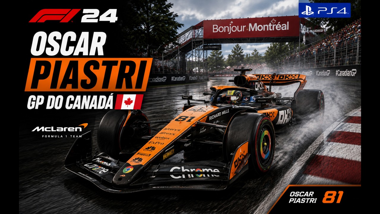 F1 24 PS4 GAMEPLAY – OSCAR PIASTRI | MCLAREN | CANADIAN GRAND PRIX