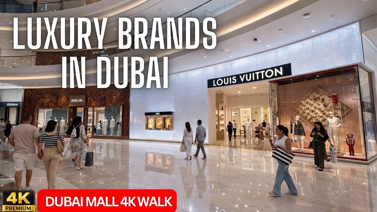 Dubai [4K] Amazing Luxury Brands in Dubai Mall | Walking Tour 🇦🇪