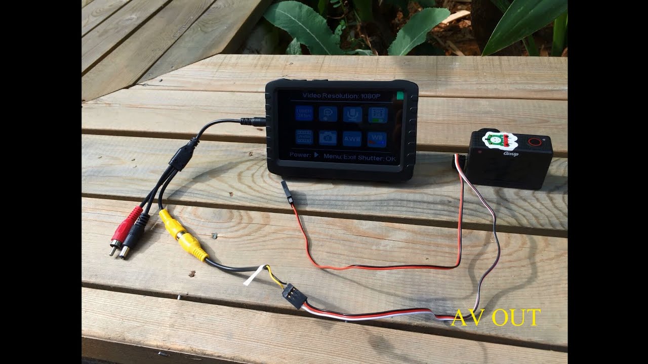 AV OUT for GitUp Action Camera - no need setting in menu, output video automatically