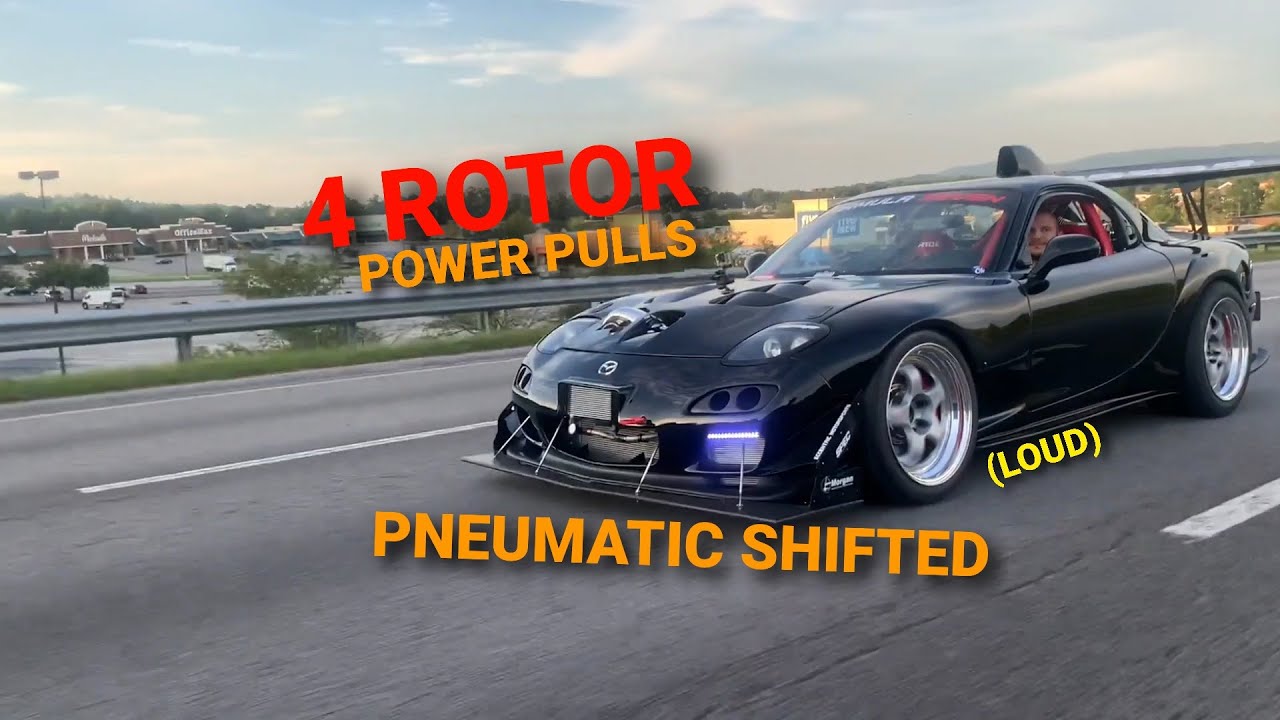БЕЗУМНО Громкий турбомотор RX7 с 4 роторами (БОЛЬШЕ МОЩНОСТИ), Брутальное ускорение, Невероятный ...