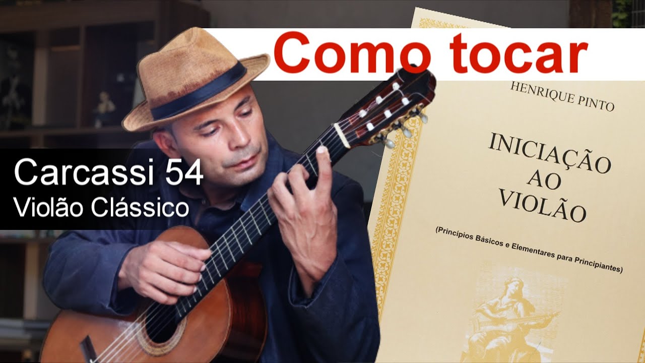 Allegretto Carcassi pagina 54 Iniciação ao Violão 1 Henrique Pinto como tocar