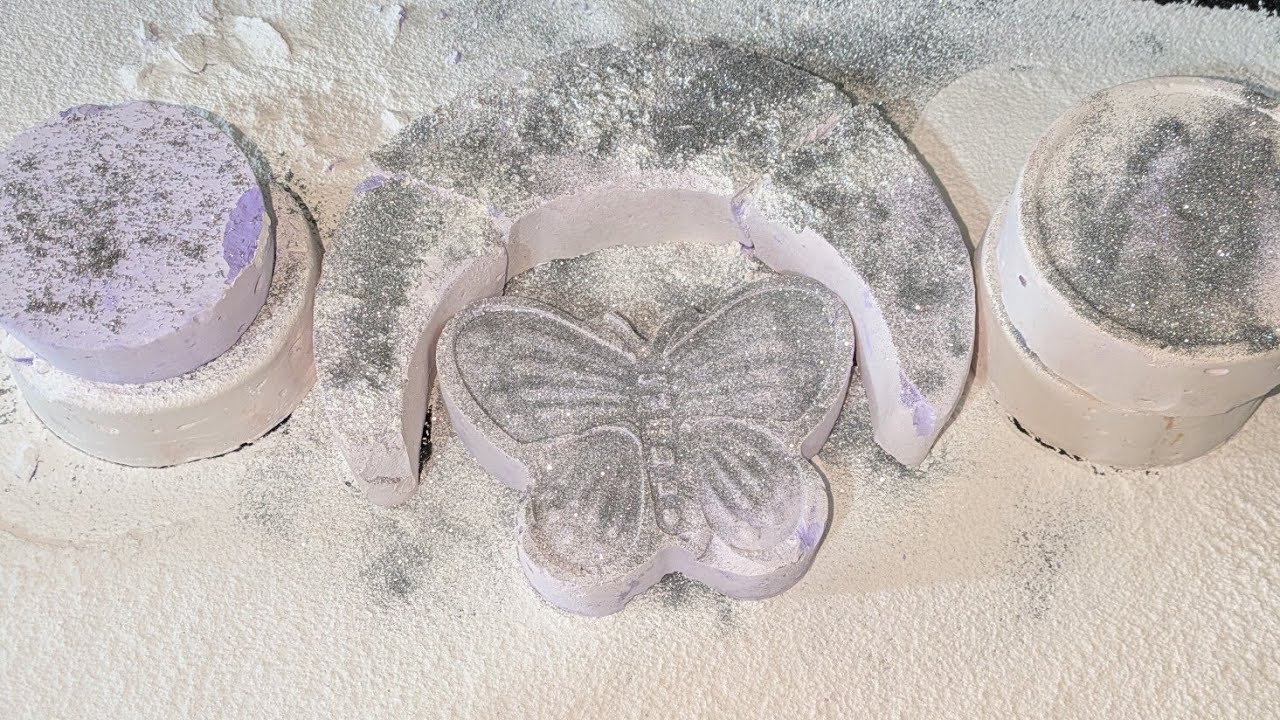 Lavender silky Hydrophobic dry & water mixing#hydrophobicchalk#gymchalkcrush 