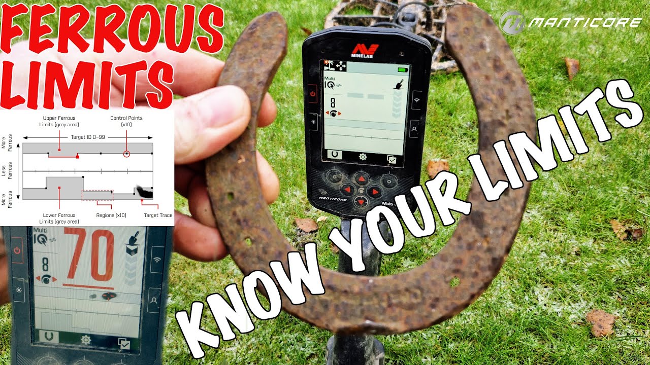 Настройки пределов содержания железа MINELAB MANTICORE | Металлоискатель
