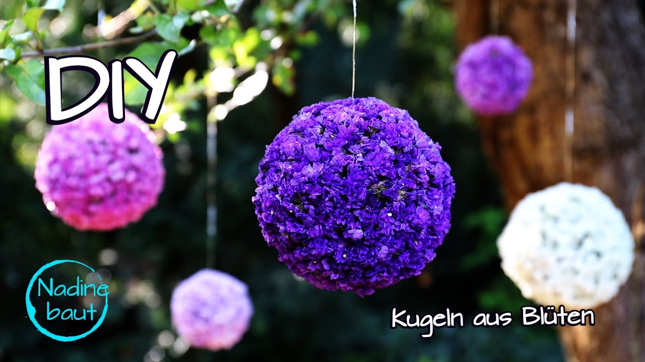 Dekokugeln - Leuchtkugeln selber machen - Blumenkugel basteln - Trockenblumen DIY