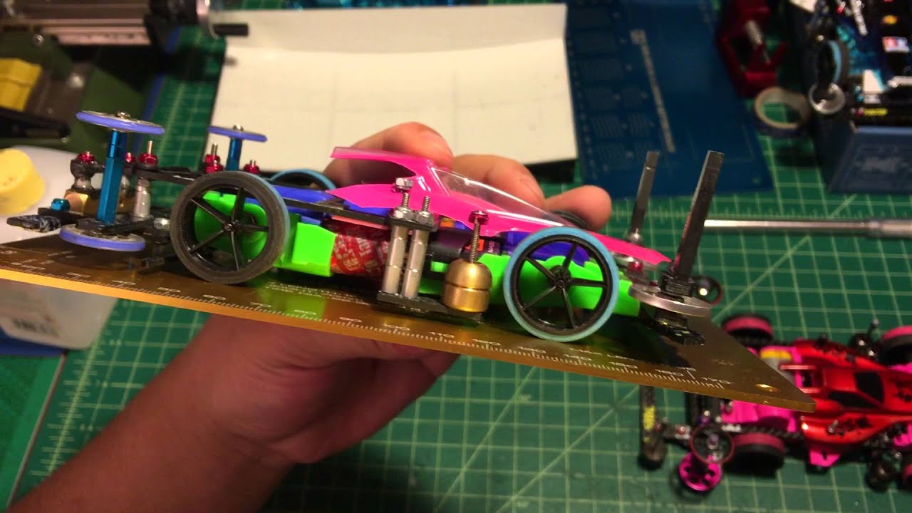 【ミニ四駆】Tamiya Mini 4wd Basic Education Lesson 6 (4WD on bank)