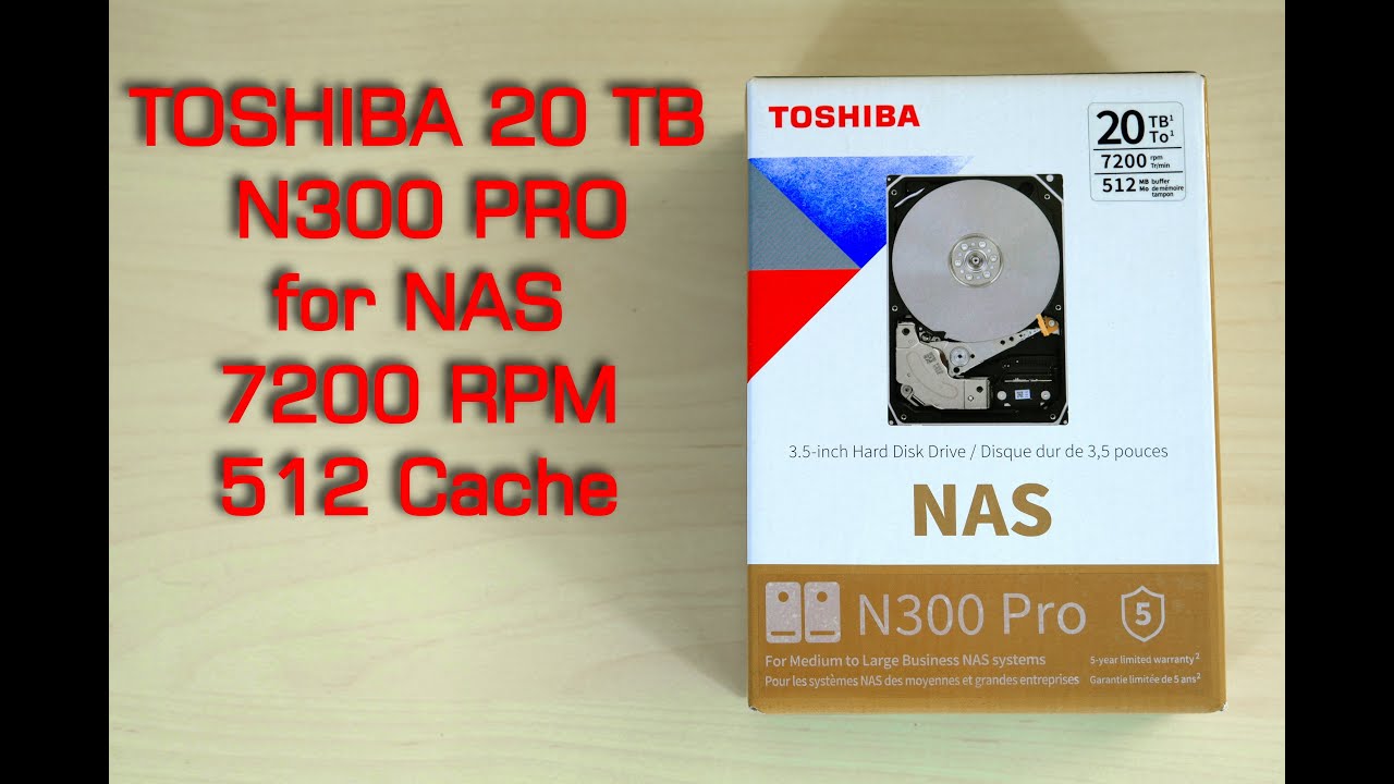 TOSHIBA N300 PRO 20TB, 7200 RPM, 512 Cash, CMR HDD Для НАС систем, рейдов и сетевых хранилищ.