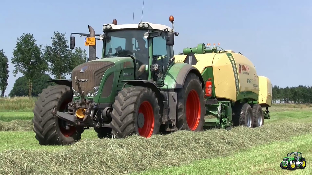 Gras snijden en persen  met: KRONE BiG Pack 1290 HDP VC