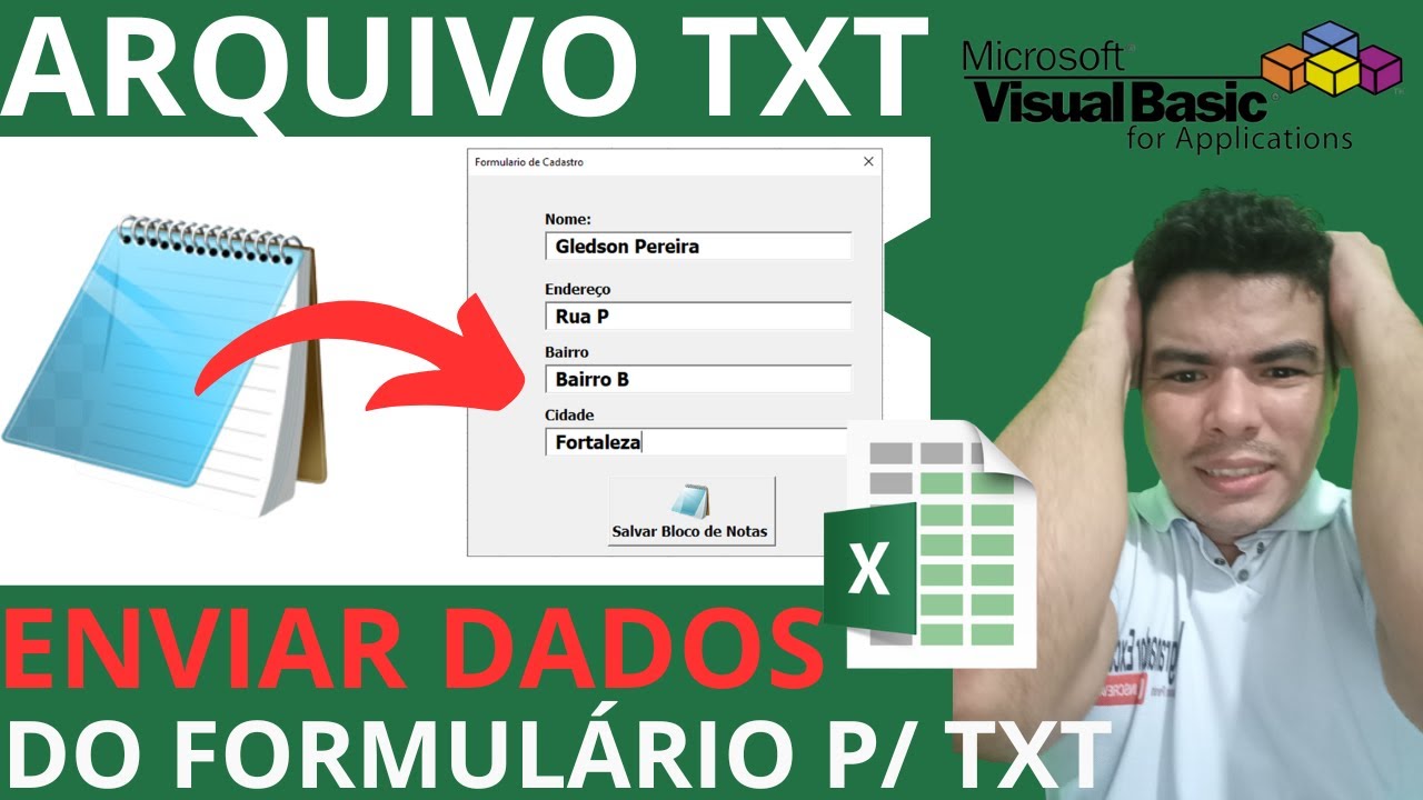 Enviar Dados do Formulario para Arquivo TXT sem Sobrepor Dados Existentes, Criar Arquivo TXT via VBA
