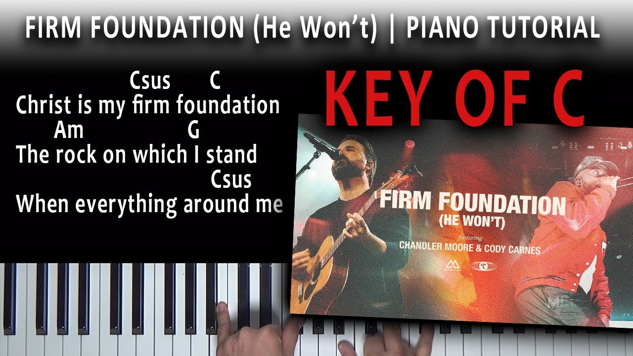 Firm Foundation (He Won't) Piano | C | EASY BEGINNER LEVEL