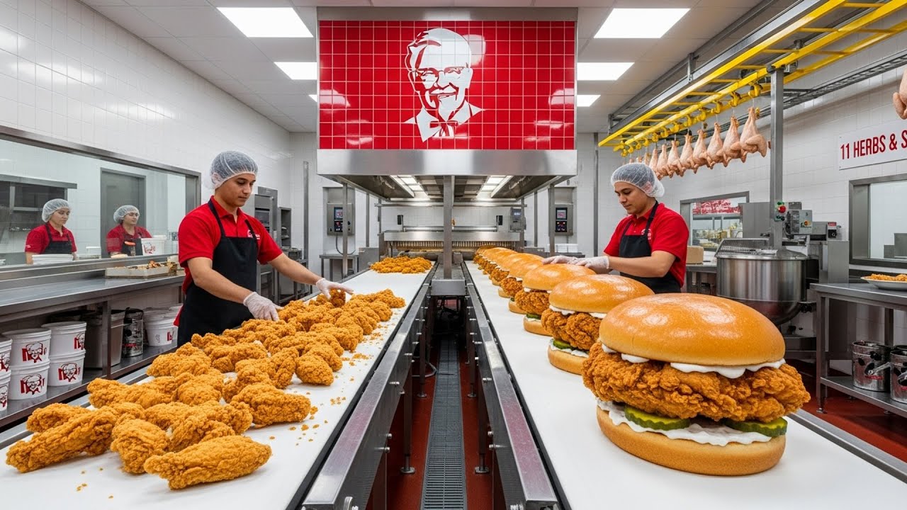 How KFC Chicken Is Made In Factory & Restaurant