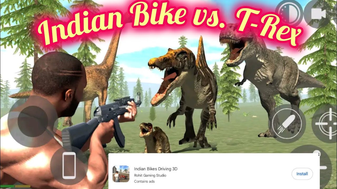 INDIAN BIKE 3D: DINOSAUR APOCALYPSE! 🦖 (City Under Siege!) | ESCAPING JURASSIC CHAOS!