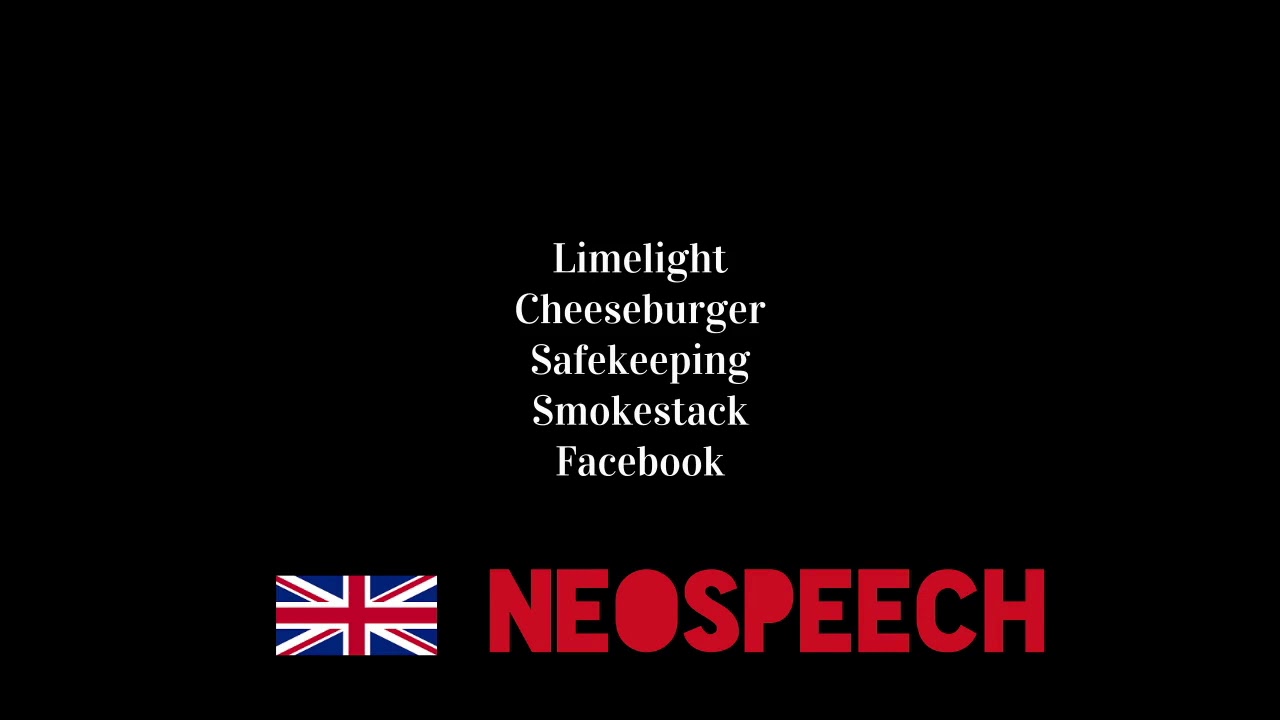 English Voices Pronounce (Compound Words)