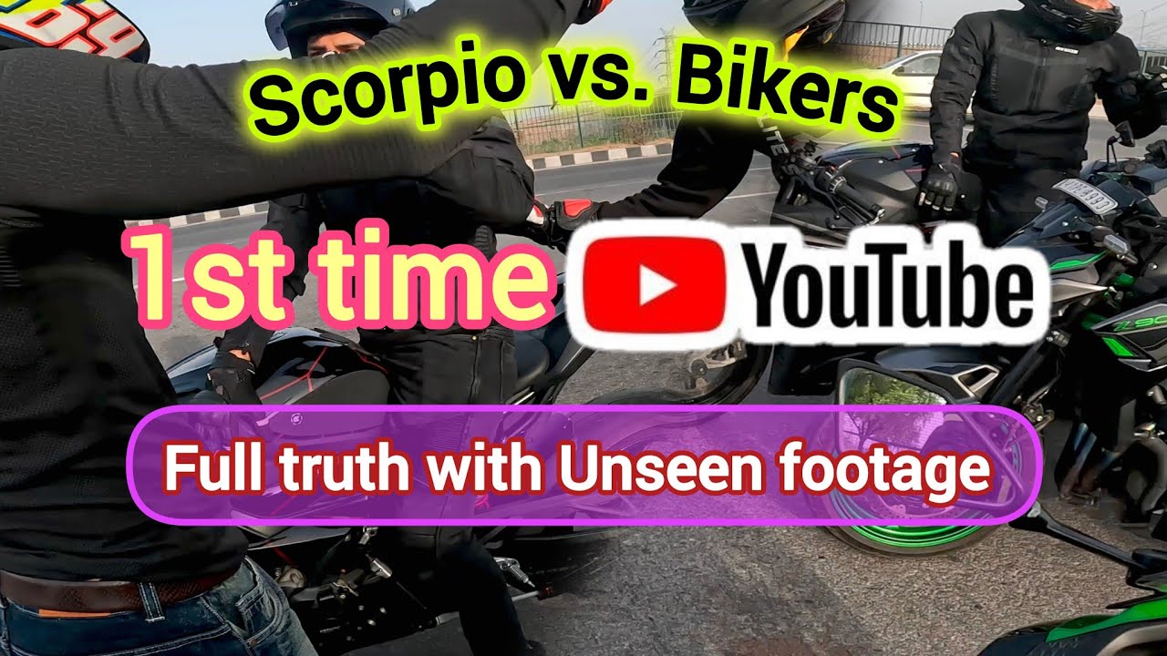Unseen footage of Gurugram Road Rage Case of fellow bikers | Scorpio Vs. bikers Road Rage #roadrage